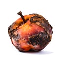 Decomposing Rotten Peach Unhealthy Eating Concept in Spoiled Fruit, Mold Growth, Generative Ai Royalty Free Stock Photo