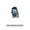 Decongestant icon. Monochrome simple Allergy icon for templates, web design and infographics