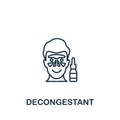 Decongestant icon. Monochrome simple Allergy icon for templates, web design and infographics