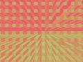 Abstract Extruded Background in Red and Lime Green