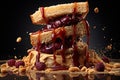 deconstructed peanut butter jelly sandwich