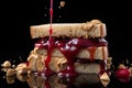 deconstructed peanut butter jelly sandwich