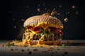 Deconstruction of a cheeseburger, Burger explosion,