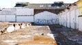 Deconstruction or demolition of buildings in Poble Nou de Barcelona