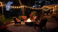 decor back yard fire pit Royalty Free Stock Photo