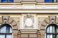 Decor of building in Art Nouveau Jugendstil in Riga, Latvia Royalty Free Stock Photo