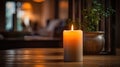 decor candle at home Royalty Free Stock Photo