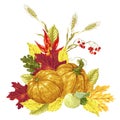 Decor element in autumn harvest season festival in vector