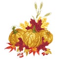 Decor element in autumn harvest season festival in vector