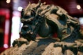 The decor element is the handle of a bell in the form of a dragon. Big Bell Temple. Beijing, China.