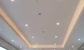 Decor Gypsum false ceiling and finishes in a shopping mall interior finishes painted with White emulsion paint with decorative Royalty Free Stock Photo