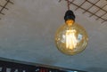 Decor light bulb lamp as inspiration or illumination concept Royalty Free Stock Photo