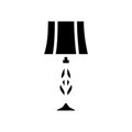 decor table lamp glyph icon vector illustration