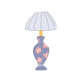 decor vintage table lamp cartoon vector illustration Royalty Free Stock Photo