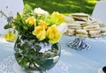 Decoratad table in a park