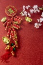 Decorate Chinese new year festival on red