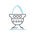 decorate easter boiled line icon, outline symbol, vector illustration, concept sign