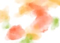 Decorate floral elements autumn orange freen red dots organic watercolor painitng illustration