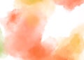 Decorate floral elements autumn orange freen red dots organic watercolor painitng illustration