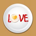 Decorate food with LOVE on a plate