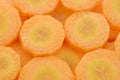 Decorate fresh sliced carrot, closeup Royalty Free Stock Photo