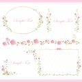 Decorate illustration set of rose Royalty Free Stock Photo