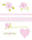 Decorate illustration set of rose Royalty Free Stock Photo