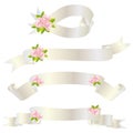 Decorate ribbon set of rose Royalty Free Stock Photo