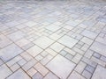 Decorate of square brick concrete walkway background