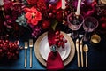 Decorate your Christmas and New Year's table with glitz and glamour, in rich jewel tones.