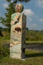 Decorated antique gasoline pump