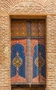 Decorated arabesque pattern at the Doors in Marrakesh - Morocco