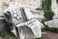 Decorated architectural stone detail of Roman Forum