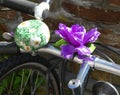 Decorated bicycle handlebars and bell