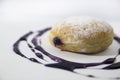 Decorated Blueberry Bomboloni Donut Royalty Free Stock Photo