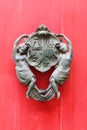 Decorated bronze knocker Royalty Free Stock Photo