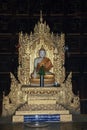 Decorated buddhist statue at Bagaya Monastery