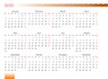 Decorated calendar of 2010 Royalty Free Stock Photo