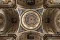 Decorated ceiling in Basilica of Santa Maria Maggiore in Bergamo Royalty Free Stock Photo