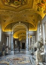 Decorated ceiling in the Gallery of of Maps, Vatican Museum Royalty Free Stock Photo