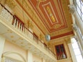 Decorated ceiling at historic Nizam palace in India Royalty Free Stock Photo