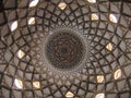 Decorated ceiling inside of Borujerdi traditional persian house, Kashan Iran