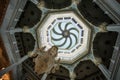 Decorated ceiling inside Moscow Cathedral Mosque Royalty Free Stock Photo