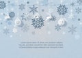 Christmas greeting card in paper cut style and vector design Royalty Free Stock Photo