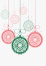 Decorated christmas balls with ribbons Royalty Free Stock Photo