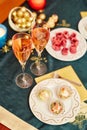 Decorated Christmas dining table Royalty Free Stock Photo
