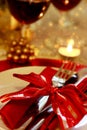 Decorated Christmas Dinner Table Royalty Free Stock Photo