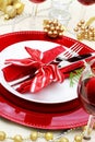 Decorated Christmas Dinner Table Royalty Free Stock Photo