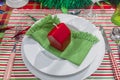 Decorated Christmas Dinner Table Setting Royalty Free Stock Photo