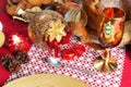 Decorated Christmas Dinner Table Setting Royalty Free Stock Photo